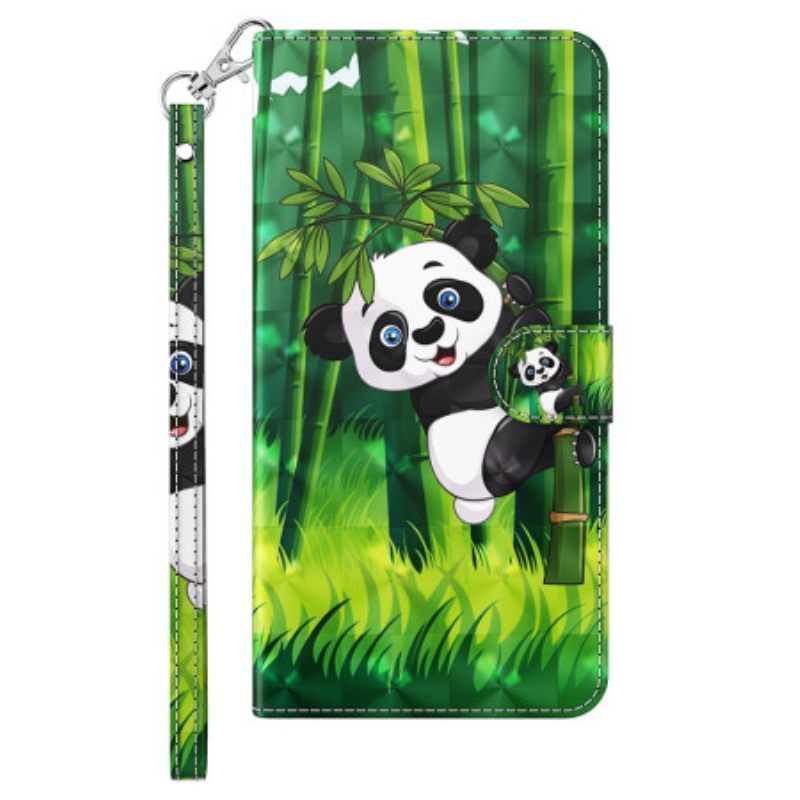 Κάλυμμα iPhone 15 Plus με κορδονι 3d Bamboo Panda Με Λουράκι